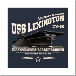 USS LEXINGTON CV-16 aircraft carrier veterans Posters and Art